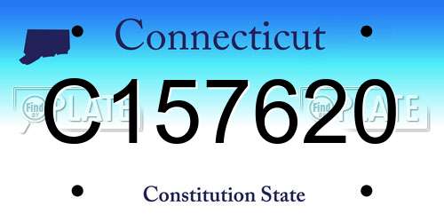 C157620 Connecticut License Plate
