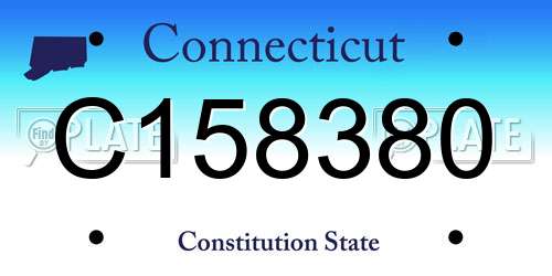 C158380 Connecticut License Plate