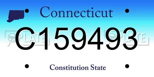 C159493 Connecticut License Plate