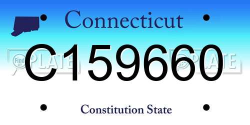 C159660 Connecticut License Plate