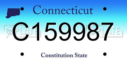 C159987 Connecticut License Plate
