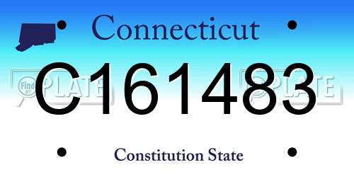 C161483 Connecticut License Plate