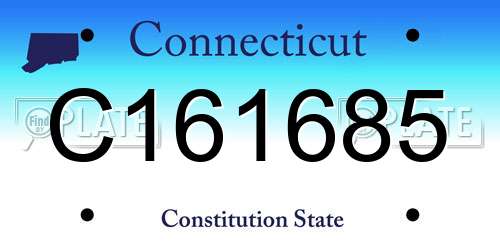 C161685 Connecticut License Plate