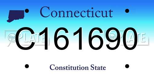 C161690 Connecticut License Plate