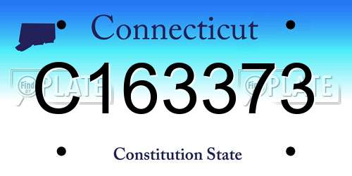 C163373 Connecticut License Plate
