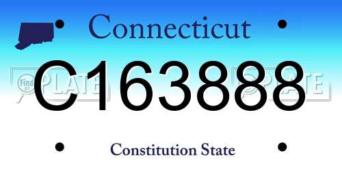 C163888 Connecticut License Plate