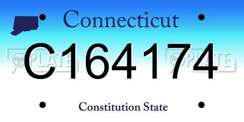 C164174 Connecticut License Plate