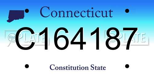 C164187 Connecticut License Plate