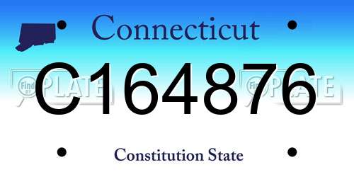 C164876 Connecticut License Plate