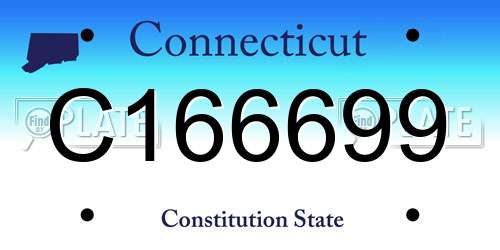 C166699 Connecticut License Plate
