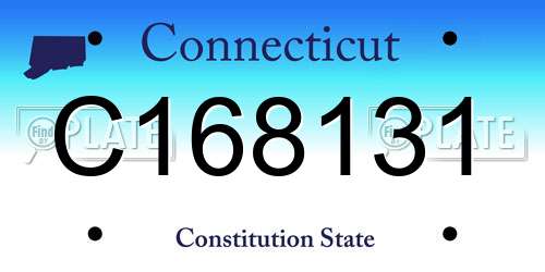 C168131 Connecticut License Plate