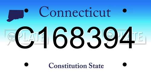 C168394 Connecticut License Plate
