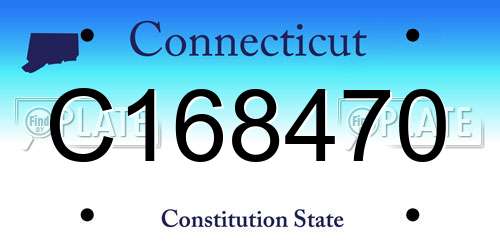 C168470 Connecticut License Plate