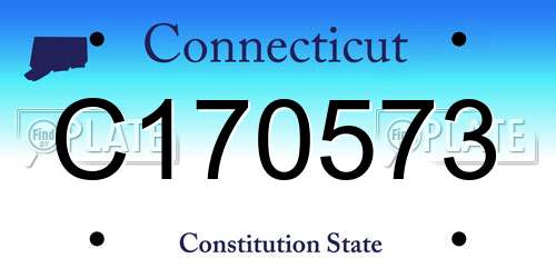 C170573 Connecticut License Plate