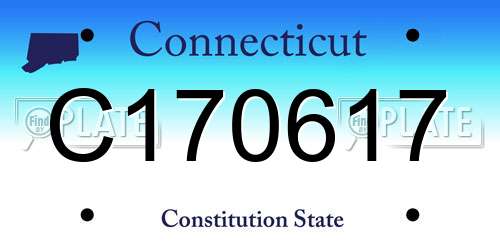 C170617 Connecticut License Plate