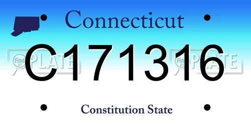 C171316 Connecticut License Plate