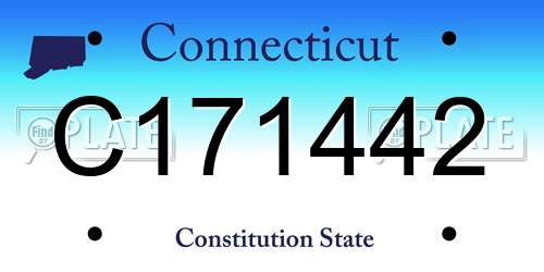 C171442 Connecticut License Plate