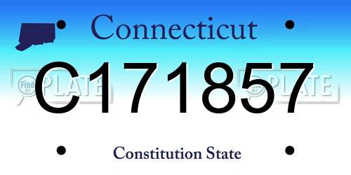 C171857 Connecticut License Plate