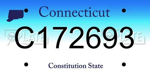 C172693 Connecticut License Plate