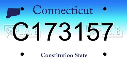 C173157 Connecticut License Plate