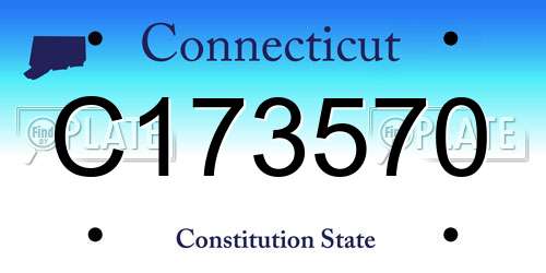 C173570 Connecticut License Plate