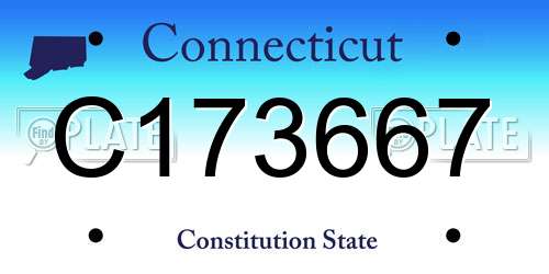 C173667 Connecticut License Plate