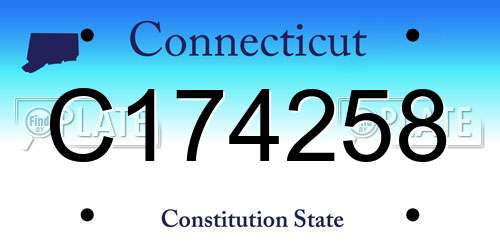 C174258 Connecticut License Plate