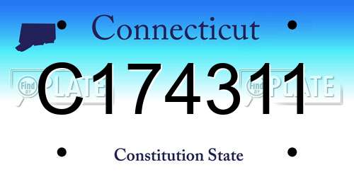 C174311 Connecticut License Plate