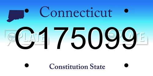 C175099 Connecticut License Plate