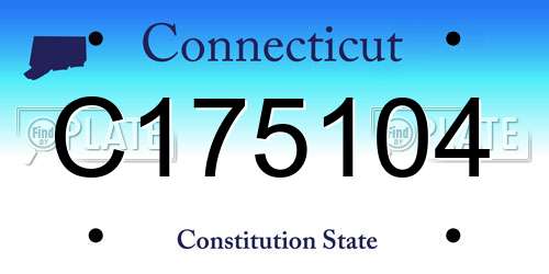 C175104 Connecticut License Plate