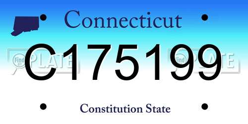 C175199 Connecticut License Plate
