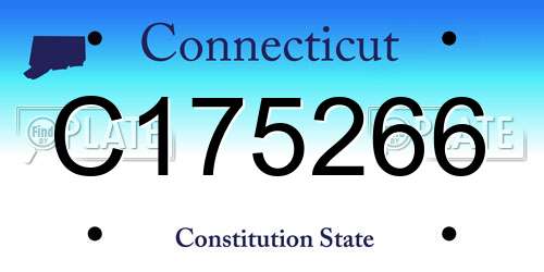 C175266 Connecticut License Plate