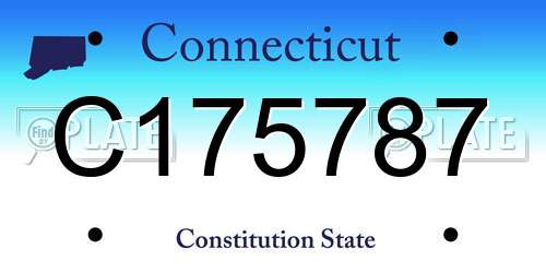 C175787 Connecticut License Plate