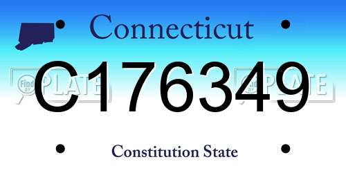 C176349 Connecticut License Plate