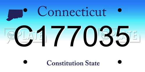 C177035 Connecticut License Plate