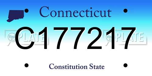 C177217 Connecticut License Plate