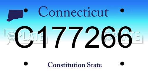 C177266 Connecticut License Plate