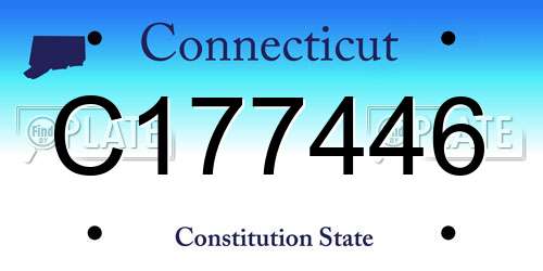 C177446 Connecticut License Plate