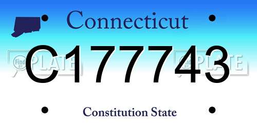 C177743 Connecticut License Plate