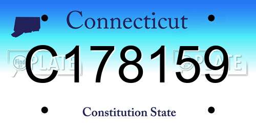 C178159 Connecticut License Plate