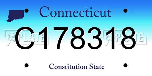 C178318 Connecticut License Plate