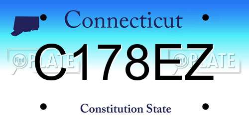 C178EZ Connecticut License Plate