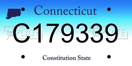 C179339 Connecticut License Plate