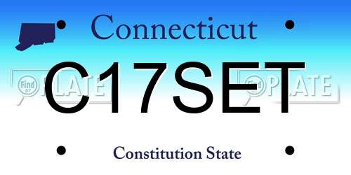 C17SET Connecticut License Plate