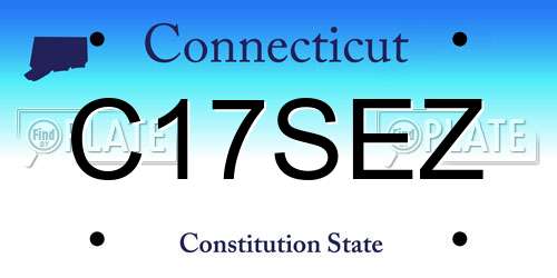 C17SEZ Connecticut License Plate