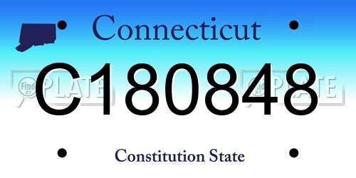 C180848 Connecticut License Plate