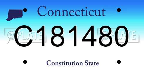 C181480 Connecticut License Plate