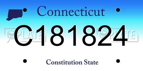 C181824 Connecticut License Plate