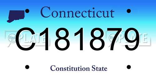 C181879 Connecticut License Plate