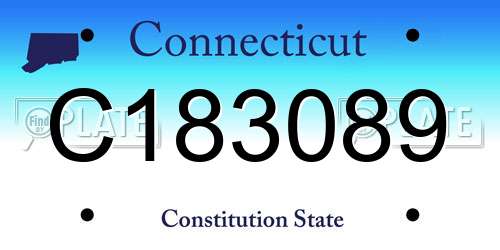 C183089 Connecticut License Plate